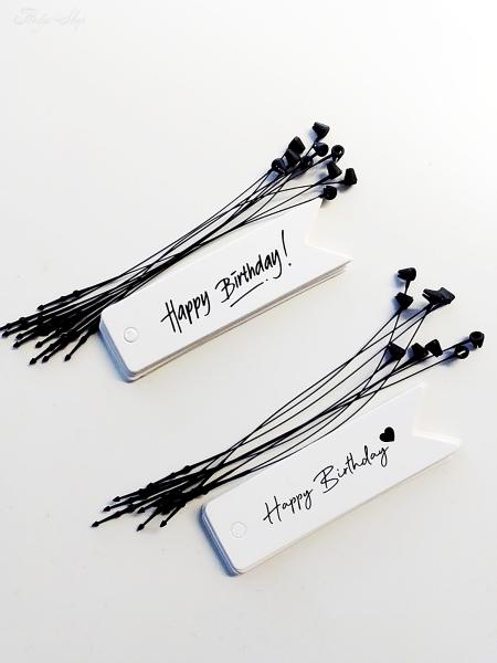 Geschenkanhänger Happy Birthday schmal